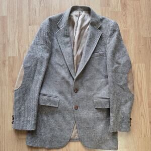 Levi Strauss Mens Vintage 90s Preppy English Countryside Tweed Wool Blazer 40L
